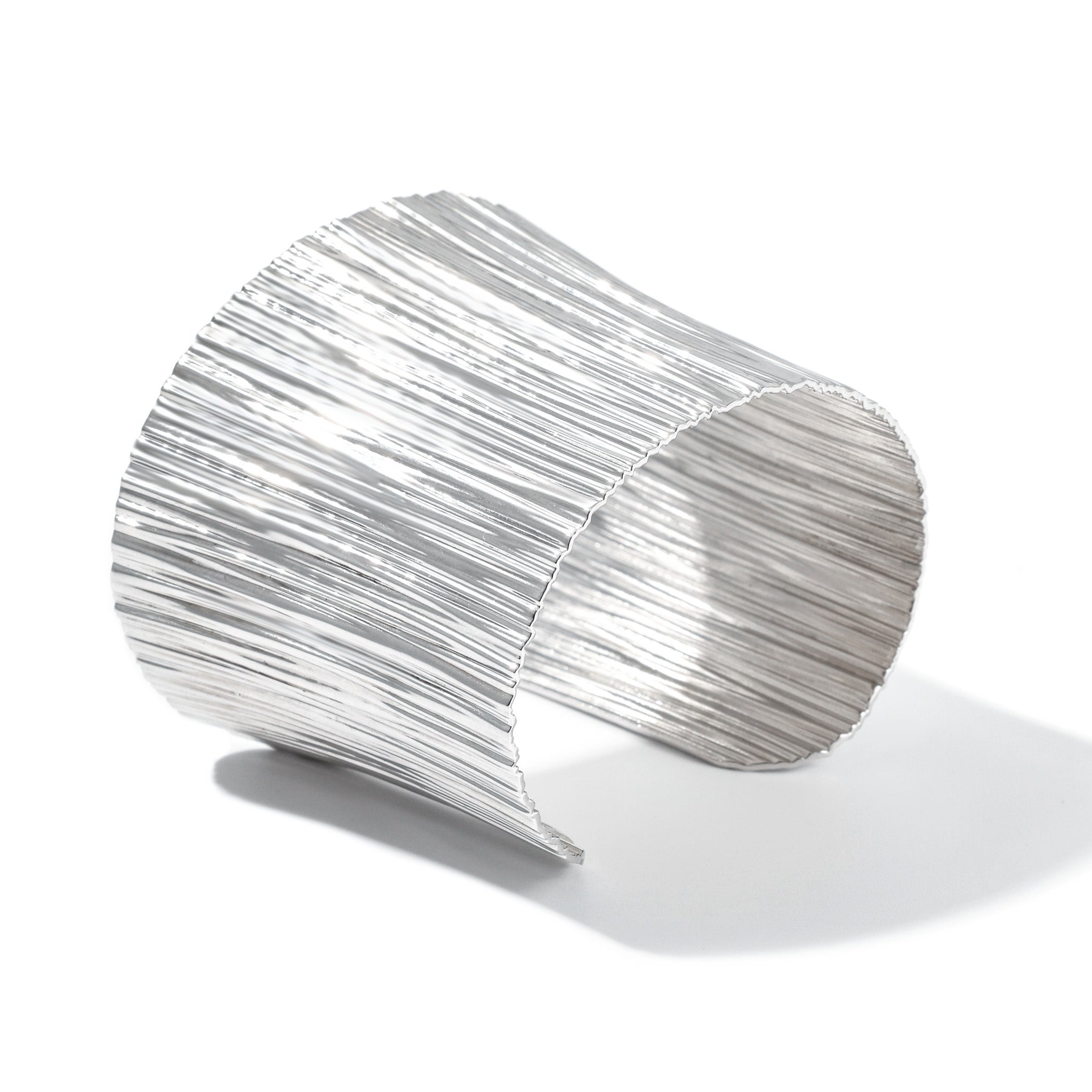 Cascade_Plunge_Cuff_Bracelet in rhodium finish