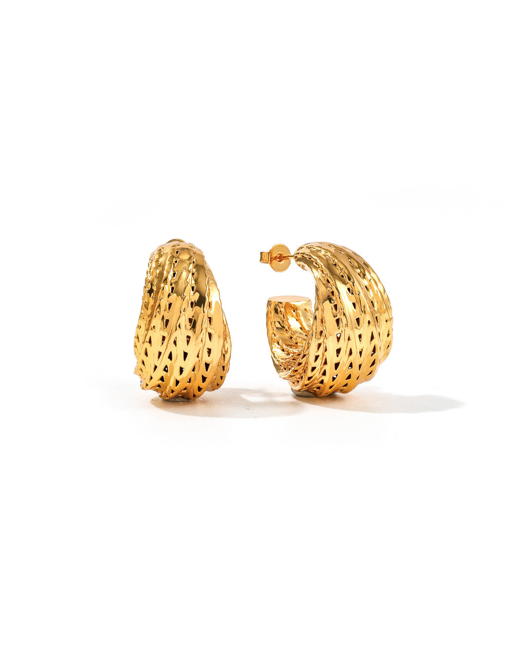 Flow Edgy Hoop Earrings